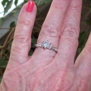 Geneva Engagement Ring wBaguettes 6